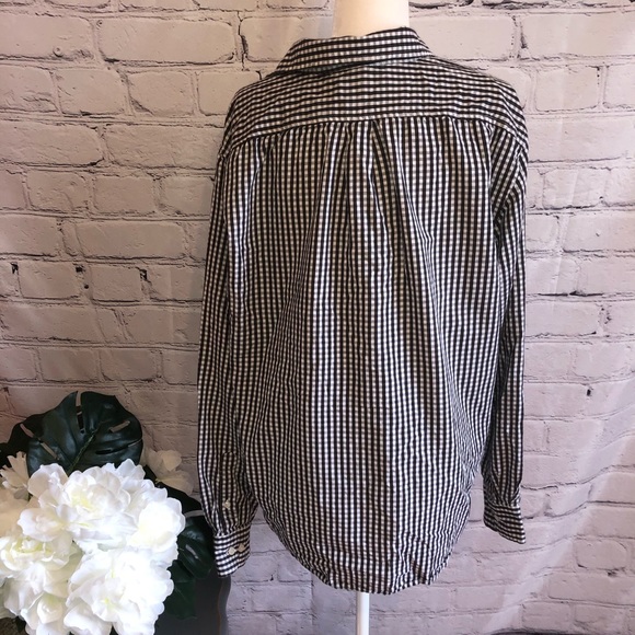 GAP Black & White Buffalo Check Button Up Shirt - Picture 3 of 6